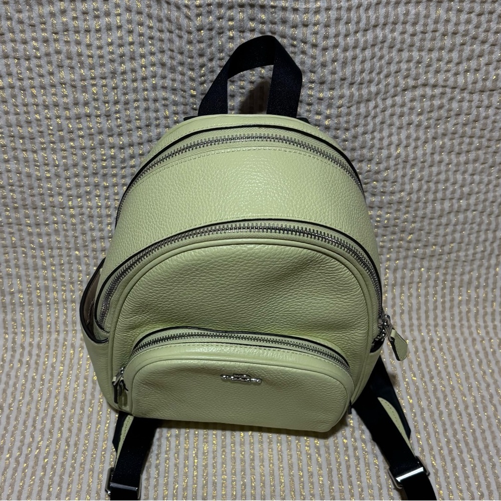 Coach Light Green Leather Mini Court Backpack - Picture 2 of 4